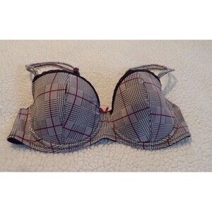 !! FINAL MKDWN Dkny Plaid w/Lace Padded Wire 36C Bra